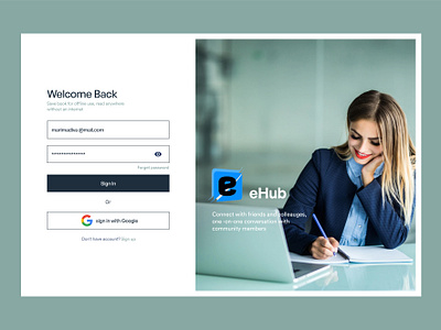 Sign In page card design design interation design product design ui