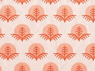 Mojave Palms Motel Wallpaper Pattern branding desert mcm mid century modern mojave motel palm palms retro springs vintage western