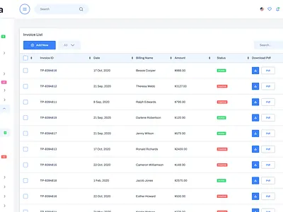 Dashboard UI design for enterprise - Data grid templates admin app dashboard data datagrid design figma grid table templates ui ui kit