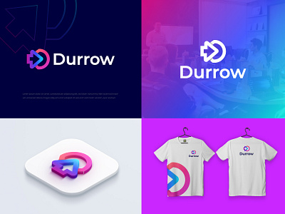 Durrow - Logo Design arrow best logo design brand identity branding creative logo d logo design finance growth letter logo logo logo trend 2022 logomark logotype minimal logo modern d logo modern logo simple tech technology up