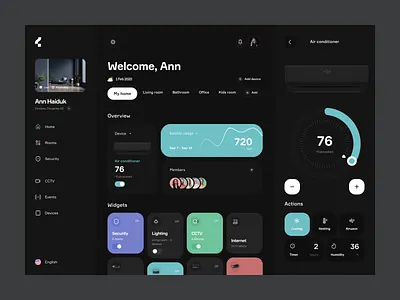 Smart House app app app design appartment dashboard dashboard app dashboard control home automation house interface mobile app remote control saas smart smart device smart home app smart house smarthome app ui ux web app