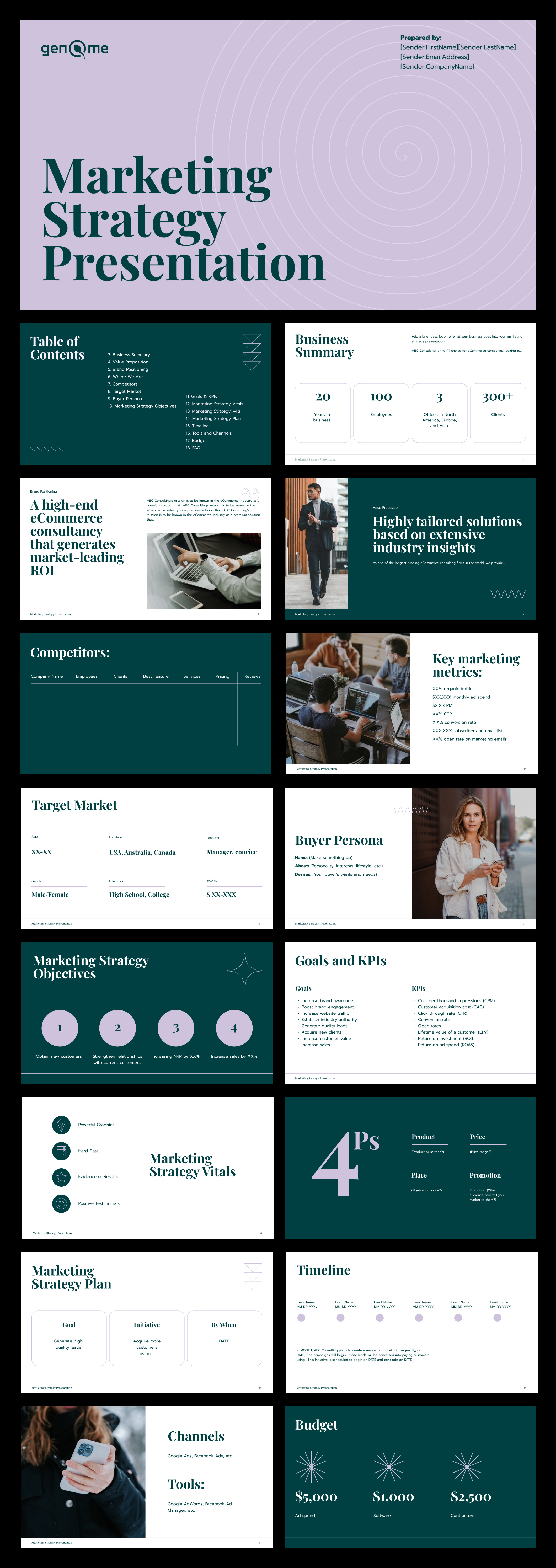 Modern Marketing Strategy Presentation template graphic design keynote powerpoint presentation slides