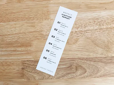 bookmark: weekly bible reading plan bible study bookmark branding christian design indesign layout print simple
