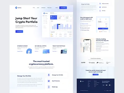 Trading Cryptocurrency Exchange Landing Page Website binance blockchain clen crypto crypto exchange crypto landing page crypto wallet crypto website cryptocurrency cryto trading design fintech minimalist nft ui design uiuxdesign ux web desgin website design website ui
