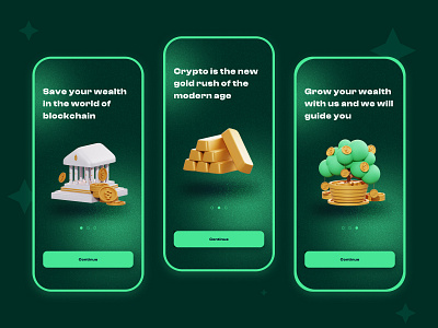 Crypto Box Wallet App Concept 3d app bitcoin crypto cryptocurrency design ethereum minimal mobile mobile app ui ui design uiux wallet