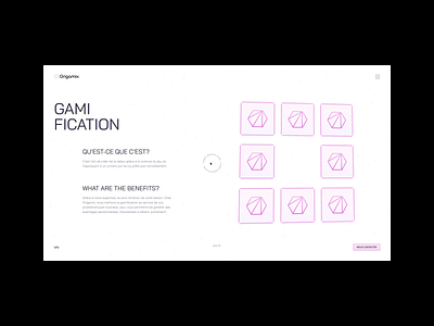 Origamix — Cards Game animation bachoodesign clean design game gamification interface motion graphics ui ux webdesign website