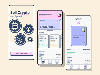 NeuBrutalism UI style - Crypto Mobile App app appdesifn concept design crypto crypto app crypto mobile app crypto ui illustration mobile app mobile ui neubrutalism neubrutalism app product design ui ux