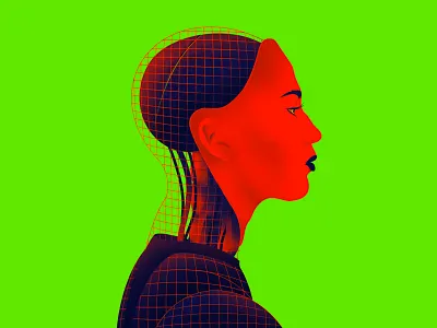 Ex-machina cinema cyborg ex machina female illustration ipad movie poster procreate robot sci fi