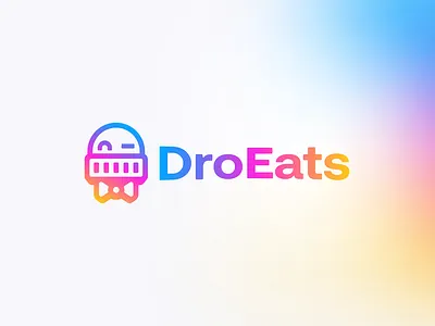 DroEats - Logo Design bitcoin blockchain branding crypto dao design droid eat food illustration logo mascot mascot logo nft robot token typography vector web3