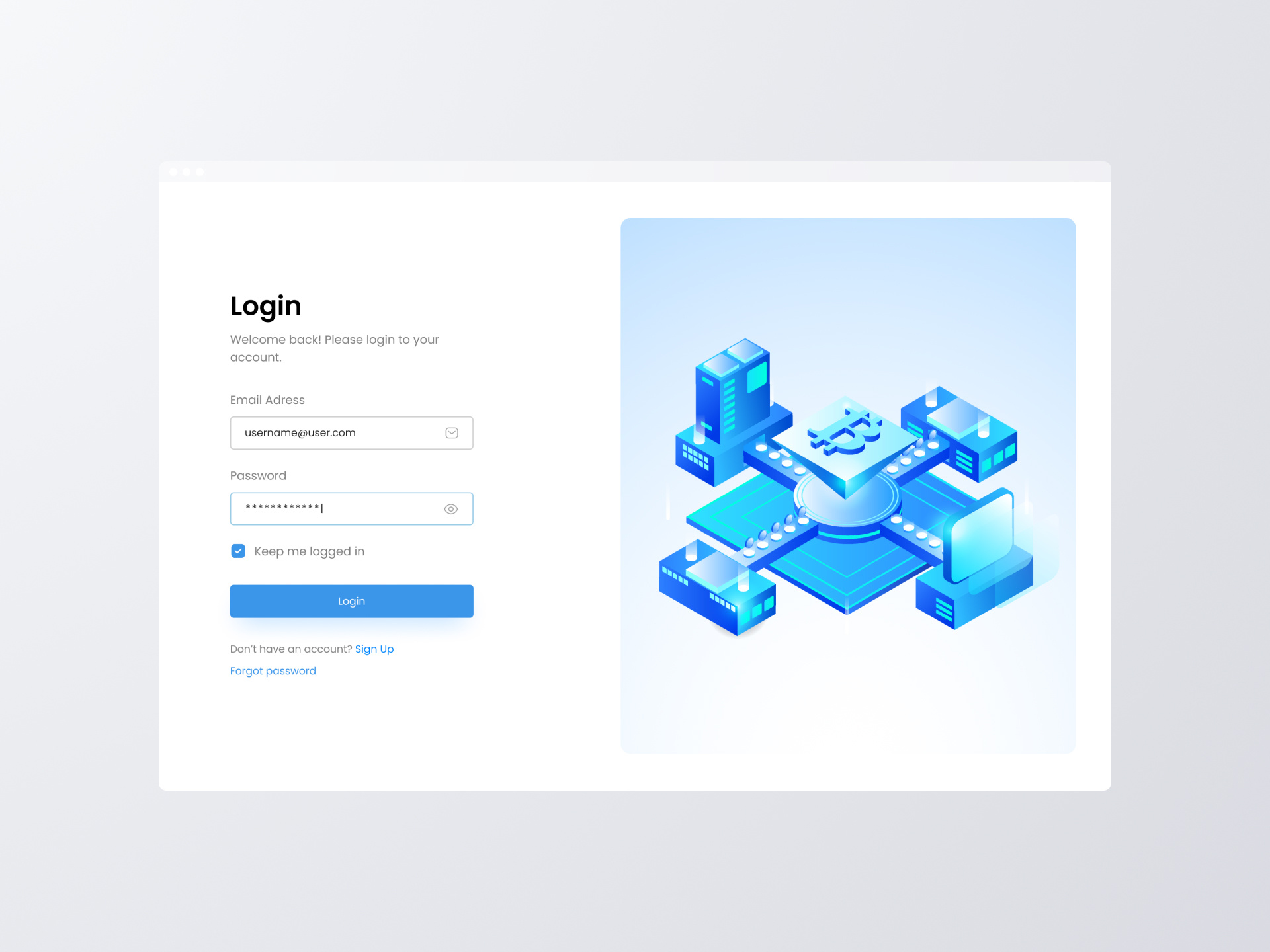 Example of Dashboard / Web Application Design