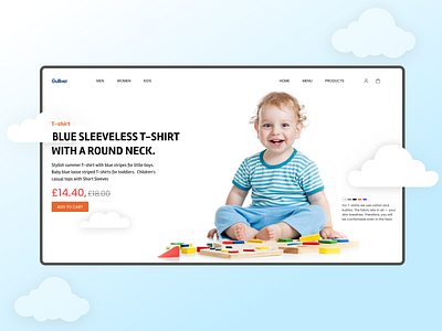 Concept Online-shop of children's clothing design figma ui uiux ux webdesign