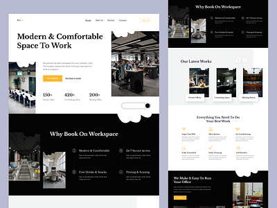 Coworking Space Landing page agency co working collaboration coworkers coworking space home office meeting room office office space project management remote remote work team work website whitespace work club working workspace