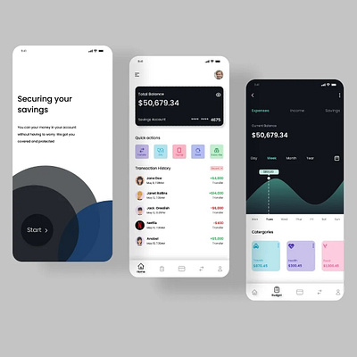Fintech app app banking branding design fintech graphic design illustration logo typography ui ux vector