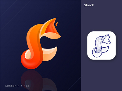 Letter F + Fox logo | Creative logo animal logo branding creative logo drawing fox gradient logo letter f letter logo logo logo design logo designer logo mark logos logotype minimalist logo modern logo skech tech typography unique logo