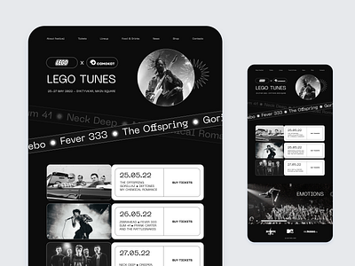 Music Festival Website design music music festival ui ux website