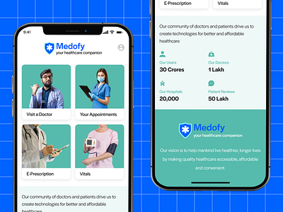 Healthcare App - Medofy EMR android ui appointments clinic doctor ehr emr health healthcare hospital ios app medical medical record mobile app mobile design mobile ui nurse records