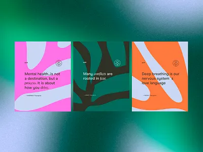 THERAPY IN FOREST branding color design graphic illustration logo shape typography vector