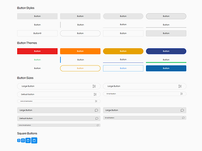 UI Elements - Buttons Part 1 atomic design button sizes button styles button themes buttons design system interface square buttons ui ui elements ux web design