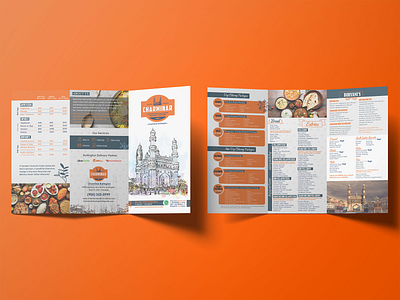 Trifold Design for CharMinar Indian cuisine design design inspiration flyer design flyer template graphic design logo menu design agency menu template menus restaurant logo restaurant menu design trifold menu