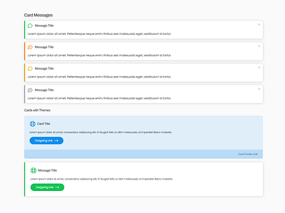 UI Elements - Cards Part 2 atomic design card examples card messages card themes cards design system interface ui ui elements ux web design