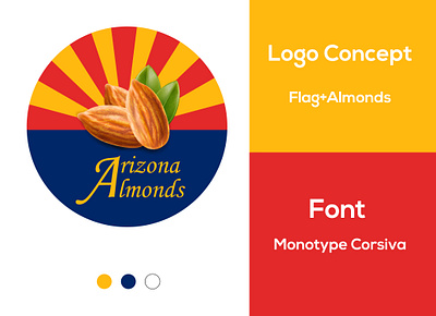 Almonds Company Logo Design Concept almonds brand branding design illustration logo typography vector art