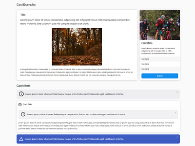 UI Elements - Cards Part 1 atomic design card alerts card button card examples card list cards design system interface ui ui elements ux web design