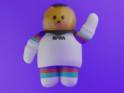 Pooh in space 3d beautiful blender color colorful dreamy fantasy figma galexy graphic design nasa pooh space ui winnie the pooh