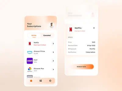 Submails: Track your Subscriptions app design app subscription designitvikram figma interaction mobileapp subscription tracking ui ux