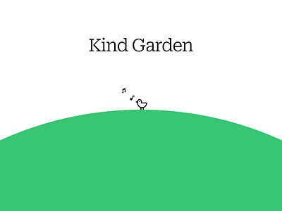 Kind Garden bird design garden grass green kind minimal music nature simple singing