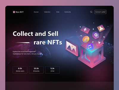 NFT landing page nft nft landing page nft marketplace nft ui nft website ui ux web ui website design