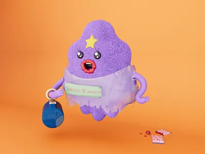 Gotcha! 3d 3d illustration adventure time character character design cinema 4d design illustration lumpy space princess modeling