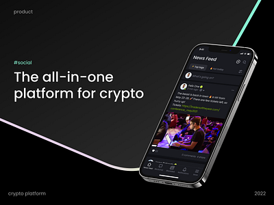 Crypto social platform app app chat comment feed news platform post social