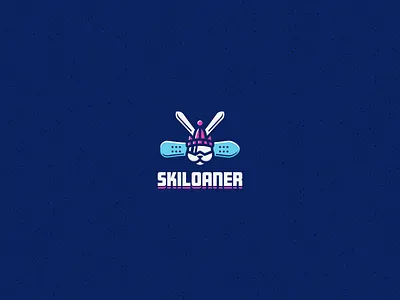 Skiloaner Logo branding clean extreme sports geometric graphic design identity illustration logo logo design mountain sports playful rabbit simple ski snowboard snowboarding