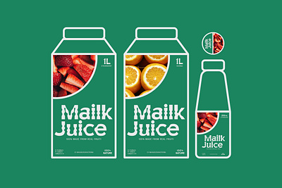 Mailk Juice brand brand identity branding drink font fruit graphic design logo logotype modern font new font packaging sans sans serif simple spring type type design typography unique