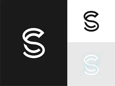 Monograma SC branding cuadrilla design graphic design grid logo monograma