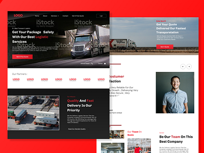 Landing Page - Logistic Website app branding design graphic design ui ux web design