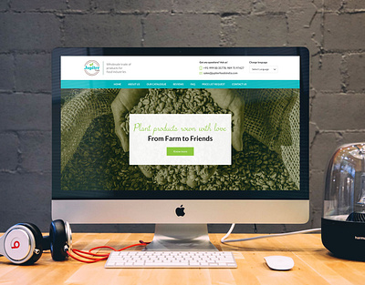 Jupiter Foods India branding clean design flat typography web website