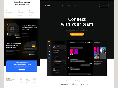 Totas - Connect with your team animation app branding design graphic design icon illustration logo typography ui web