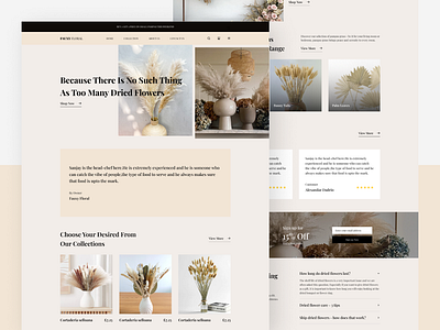 Dry flower shop landing page adobe xd branding design dribbble dry ecommerce figma flower graphic design home appliances instagram landing page new presentation protofolio responsive shop ui web ui website