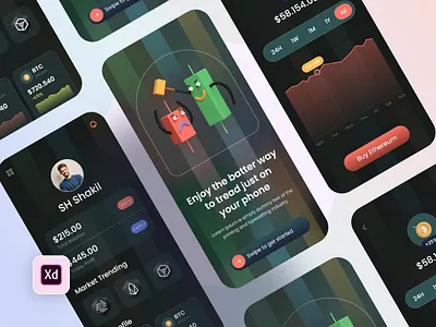 Cryptocurrency App Design app app design apps branding cryptocurrency cryptocurrency app cryptocurrency app design design graphic design landing page logo new app design new design nft popular shoot ui ui app ui design ux web page