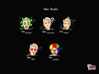 Man twitch Emotes cartoon design emoji emote emotes illustration logo twitch twitchemote twitchemotes