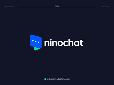 Ninochat - Messageing logo Design abstract logo app icon brand logo branding chat chat logo chat logo concet design graphic design icon identity design itsmahmodul logo logo desgin logo mark message messageing logo messageing logo concept nenochat