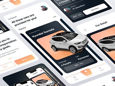 Car Rental App car car app car rental app design mobile mobile app rent rent app rent car rent car app ui ux web design