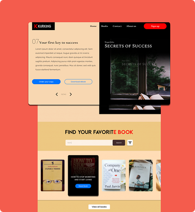 UI design for Online Book Store adobe xd branding figma design graphic design landing page landing page design online store ui design ui ui design ui design trend