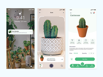 Mobile Application Plant App dailyshot plant app ui