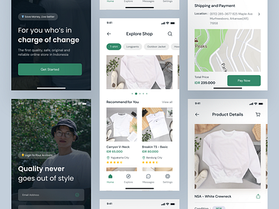 👕 Fashionald - Fashion Online Store App app clean ecommerce fashion green lightmode mobileapps modern slab strong tshirt ui uiux uiuxdesign ux