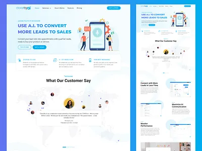 Minimalist Landing page ai home page landing page ui ux web page