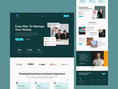 Financial Website Landing Page banking website business fintech landing page