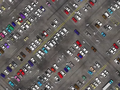 Auto Park - Generative Art abstract arial cars javascript parking