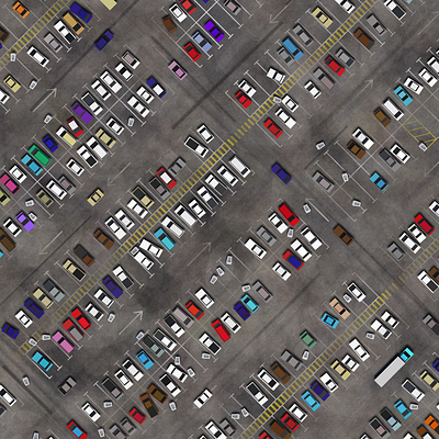 Auto Park - Generative Art abstract arial cars javascript parking